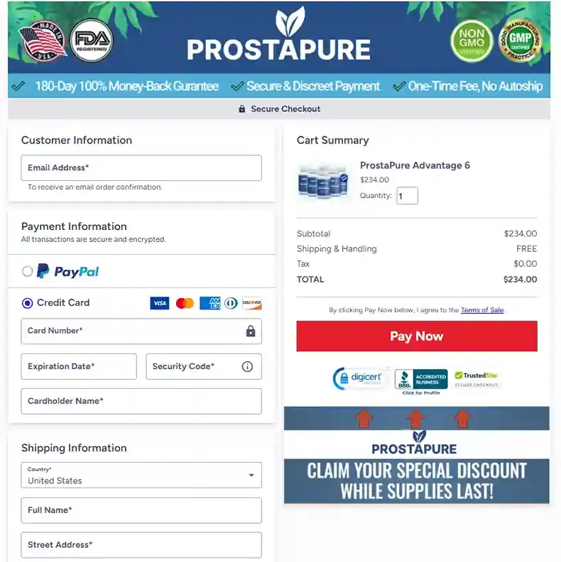 ProstaPure ProstaPure Order Page